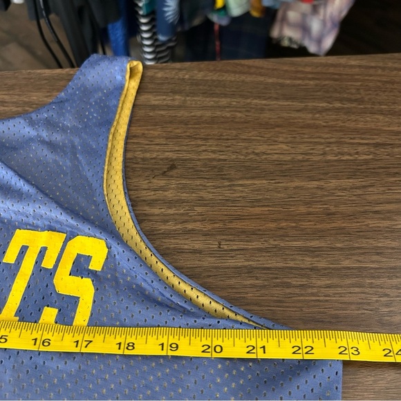 Vintage Men Blue Yellow Wildcats Reversible Jersey Tank Top Size L - Picture 10 of 13